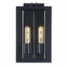 Applique murale II Waterville noir mat à 2 ampoules pour l'extérieur