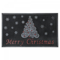 Tapis de plancher « Merry Christmas » avec arbre, en caoutchouc