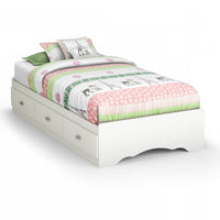  Tiara Lit matelot 3 tiroirs Simple - Blanc solide 