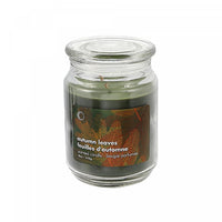 Pot parfumé de 18 oz en verre à arôme de feuilles d’automne avec couvercle en verre - ensemble de 2 bougies