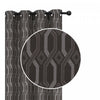 Panneau coupe-lumière Chain Link de 84 po de couleur chocolat en jacquard - ensemble de 2