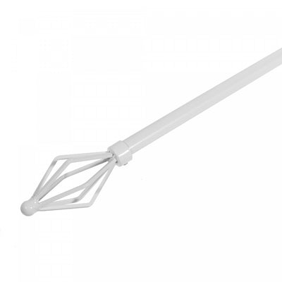 16/19mm Metal Drape Pole Set Vertex - White|Ensemble de tringles à rideaux Vertex de 16 à 19 mm en métal - blanc