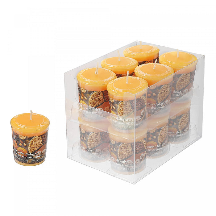 Bougie Mushroom Votive arôme de délice automnal - ensemble de 12