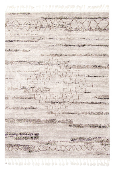 Vera Aztec Ivory/Grey Area Rug - 5'2" x 7'5"