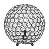 Lampe de table Elipse Elegant Designs balle de 10 po avec paillettes de cristal, bronze restauré