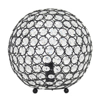 Lampe de table Elipse Elegant Designs balle de 10 po avec paillettes de cristal, bronze restauré