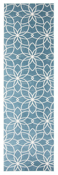 Carpette Terali turquoise lavable à la machine - 2 pi 6 po x 8 pi 0 po
