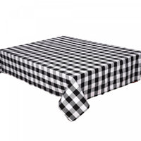 Nappe de 52 po x 72 po à point à carreaux blancs
