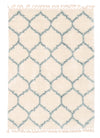 Carpette à poil long Helma Trellis crème 3 pi 11 po x 5 pi 11 po