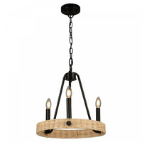  Lustre Perris noir à 3 ampoules 