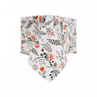 Nappe ronde de 60 po en coton ornée de fleurs de kaki