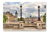 Paris Cityscape 24 po x 36 po : Oeuvre d’art murale en panneau de tissu sans cadre