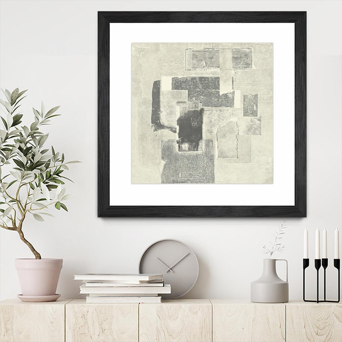 Œuvre d’art murale encadrée noire et mate « Camera Obscura » 36 x 36