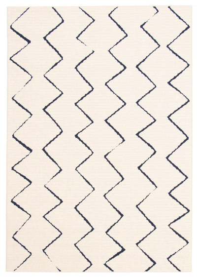 Kimi Blue-Ivory 6'7" x 9'6" Area Rug