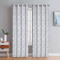 Paire de panneaux de rideaux gris à oeillets Preston - 54x95