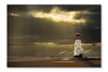  Illuminated Beacon 24 po x 36 po : Cadre d'art mural et panneau de tissu