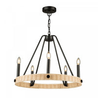 Lustre Perris noir à 5 ampoules