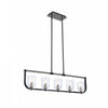 Luminaire pour îlot Cheshire noir et nickel à 5 ampoules