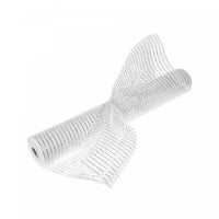 Ruban en maille blanc avec rayures argentées 21 po x 10 po ensemble de 2