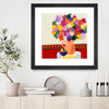 "Taking In The Love" Matted and Framed Black 36x36 Wall Art