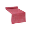 Chemin de table rouge en chambray côtelé - ensemble de 2