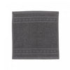 Débarbouillette nattée gris anthracite 12 x 12 - ensemble de 6 serviettes