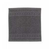 Débarbouillette nattée gris anthracite 12 x 12 - ensemble de 6 serviettes