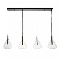 Luminaire suspendu Conic noir à 4 ampoules