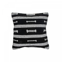 Coussin en coton tissé à la main à motif d’agrafes - ensemble de 2 coussins