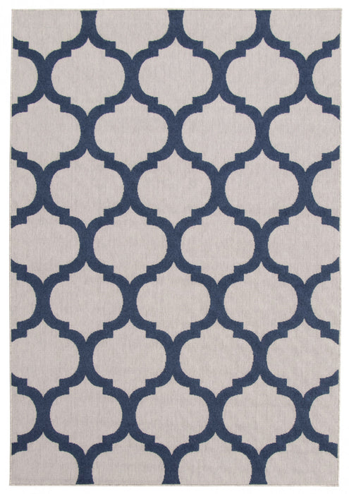  Carpette Sophie grisebleu marine - 4 pi 7 po x 6 pi 7 po