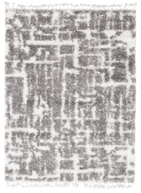 Carpette à poil long Helma Urban gris foncécrème 3 pi 11 po x 5 pi 11 po