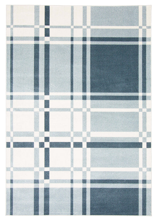 Carpette Roma bleue lavable à la machine - 8 pi 0 po x 10 pi 0 po