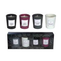 Ensemble cadeau de 4 bougies parfumées de luxe de 2,5 oz en verre