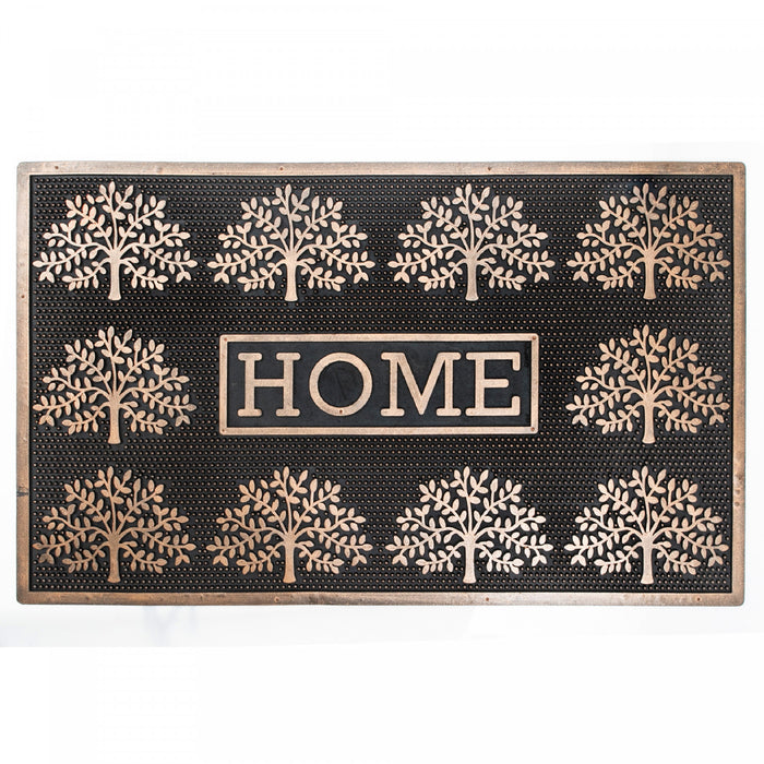 Tapis de plancher « Home » orné d’arbres, en caoutchouc