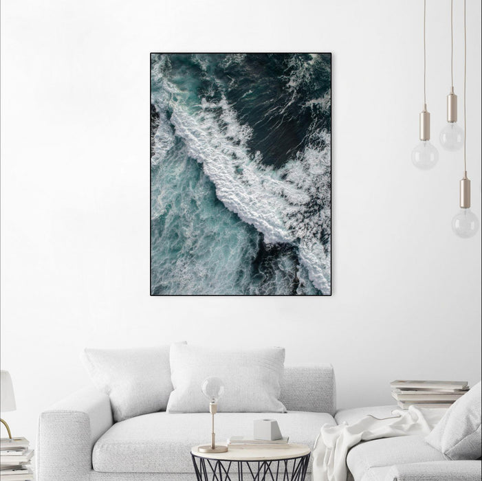Œuvre d’art murale sur toile encadrée noire « From Above 9 » 18 x 24