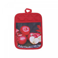 Poignée ornée de pommes fraîches avec pochette - ensemble de 4