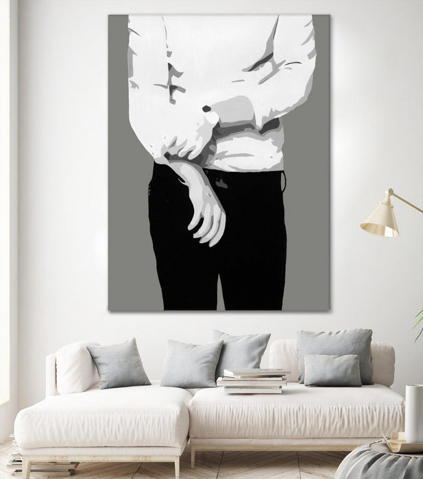Œuvre d’art murale Giant Art « Mr.right Black And White » 72 x 54