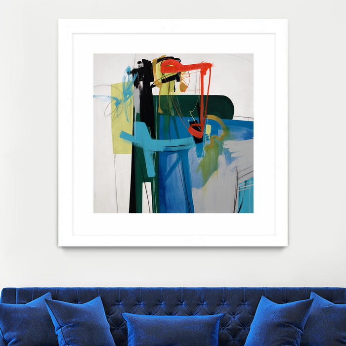 Œuvre d’art murale encadrée blanche et mate « Return The Fork » 36 x 36