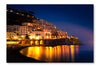  Night View Of Amalfi Cityscape On Coast Line 24 po x 36 po : Cadre d'art mural et panneau de tissu