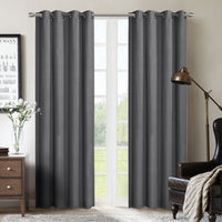 Rideau à oeillets Melgar 54 po x 84 po (ensemble de 2) - gris