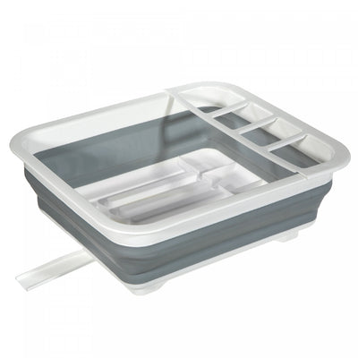 Collapsible Dish Rack White/Grey Cookware|Égouttoir à vaisselle pliable blanc et gris