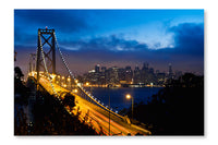  Bay Bridge And San Francisco 24 po x 36 po : Cadre d'art mural et panneau de tissu