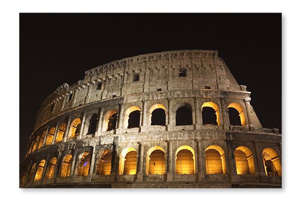 Coliseum At Night 28x42 Wall Art Fabric Panel Without Frame
