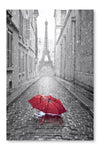  Eiffel Tower View From The Street Of Paris 16 po x 24 po : Cadre d'art mural et panneau de tissu