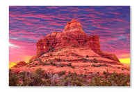 Bell Rock in Sedona, Arizona Usa 16 po x 24 po : Oeuvre d’art murale en panneau de tissu sans cadre