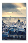 Paris Cityscape Taken From Montmartre 24 po x 36 po : Cadre d'art mural et panneau de tissu