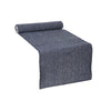 Chemin de table bleu marine en chambray côtelé - ensemble de 2