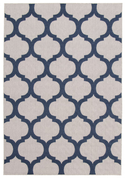 Sophie Grey-Navy Area Rug - 5'3" x 7'7"