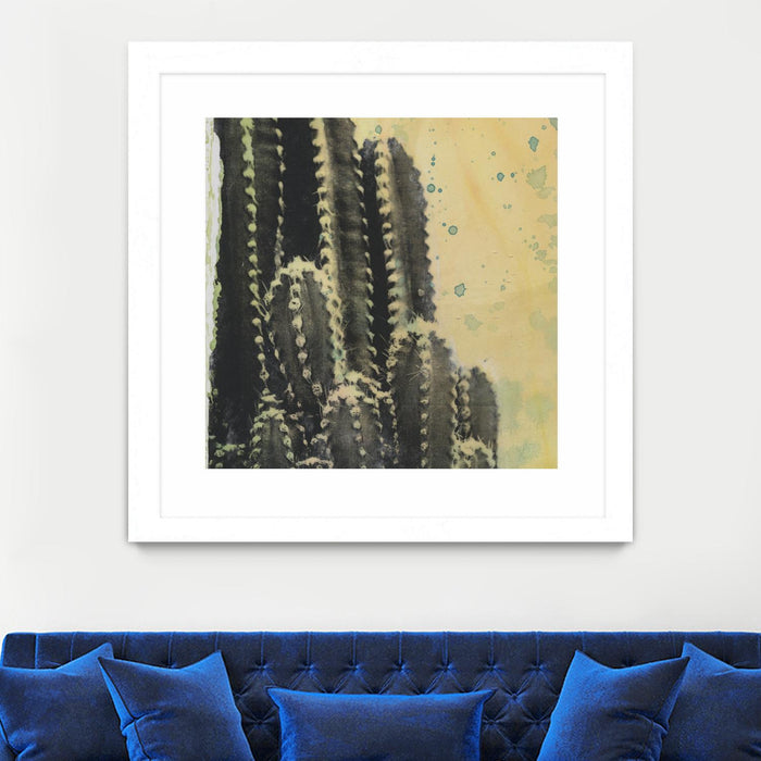 Œuvre d’art murale encadrée blanche et mate « Desert Dreams Iv » 30 x 30