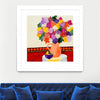 "Taking In The Love" Matted and Framed White 36x36 Wall Art